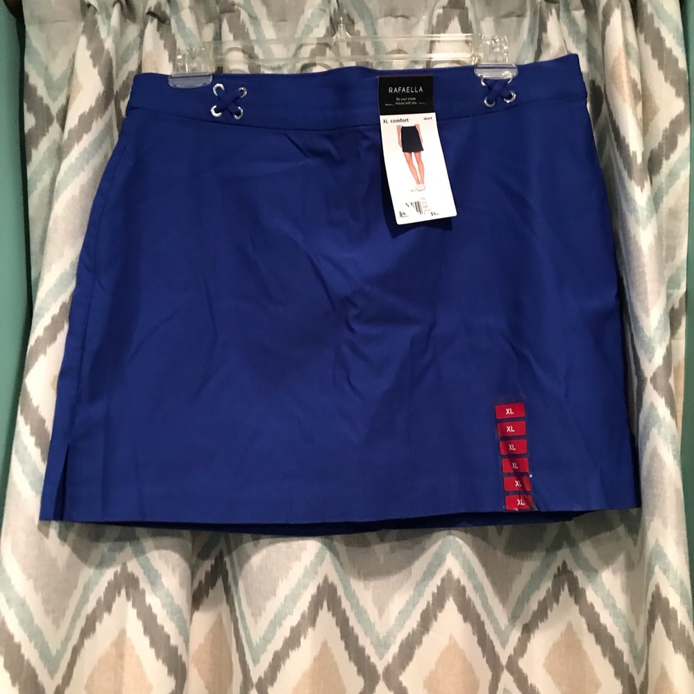 Rafaella Brand New Womans Skort Elastic Waist Blue Size XL
